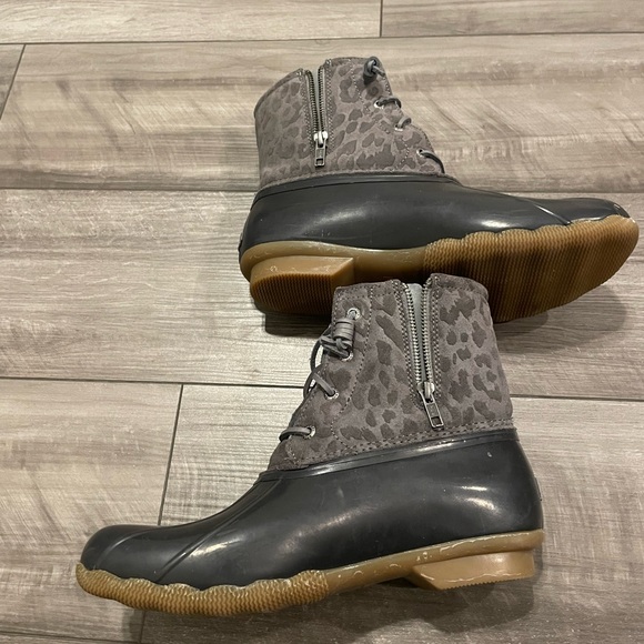 Sperry Women's Charcoal and Black Winter Boots Size 10 - Picture 9 of 9